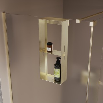 Полка для душевого ограждения Grange, 508x102x204, золото брашинг