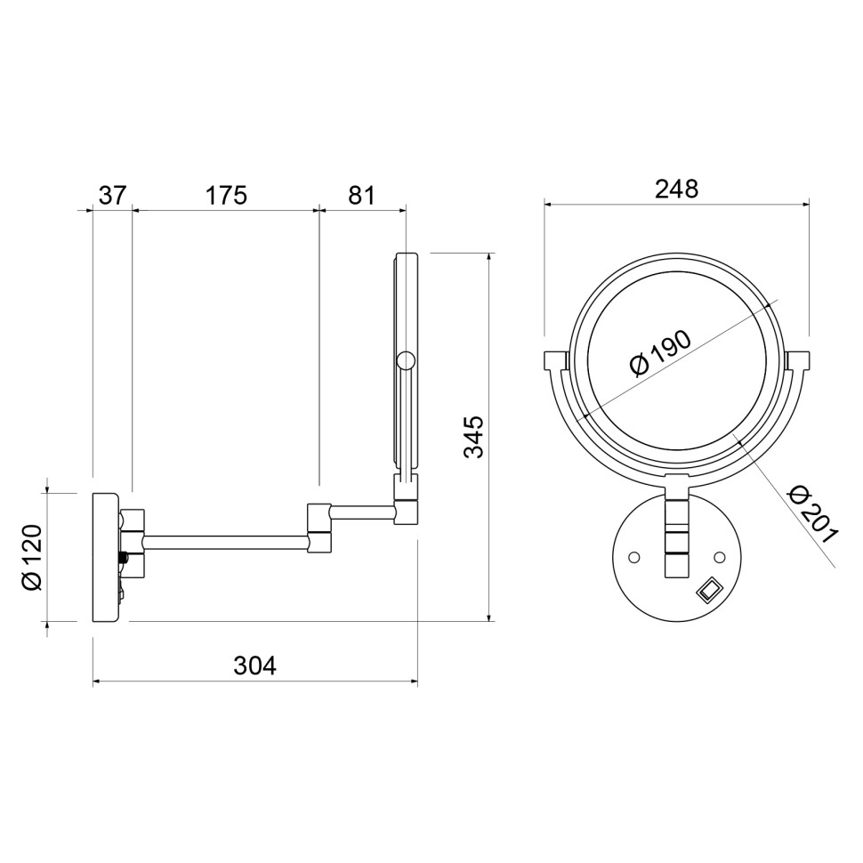 Зеркало с подсветкой Timo Saona 13376/19 розовое золото