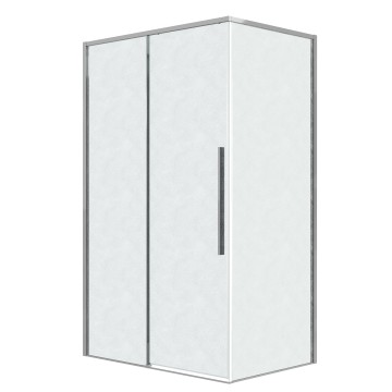Душевое ограждение Grossman Galaxy 100.K33.01.100.10.02-200.K33.01.90.10.02 (100х90х195) раздвижная(левая),хром,стекло шиншилла,2 места