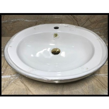 Раковина Ceramalux овальная 2150G белый,золотой