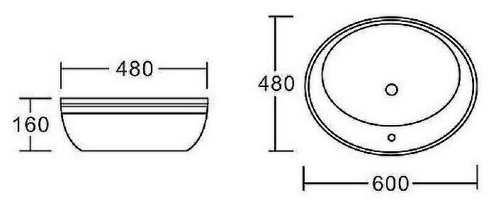 Раковина Ceramalux овальная 2150G белый,золотой