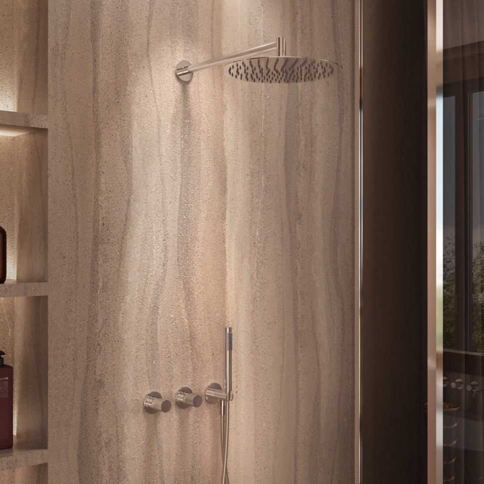 Душевой комплект Аура (Aura) VSFW-6AU1CH встраиваемый, 2 режима, 30см S304 верх душ, хром