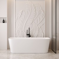 ΠΠ°Π½Π½Π° ΠΈΠ· ΠΈΡΠΊΡΡΡΡΠ²Π΅Π½Π½ΠΎΠ³ΠΎ ΠΊΠ°ΠΌΠ½Ρ ABBER Stein AS9617 Π±Π΅Π»Π°Ρ ΠΌΠ°ΡΠΎΠ²Π°Ρ