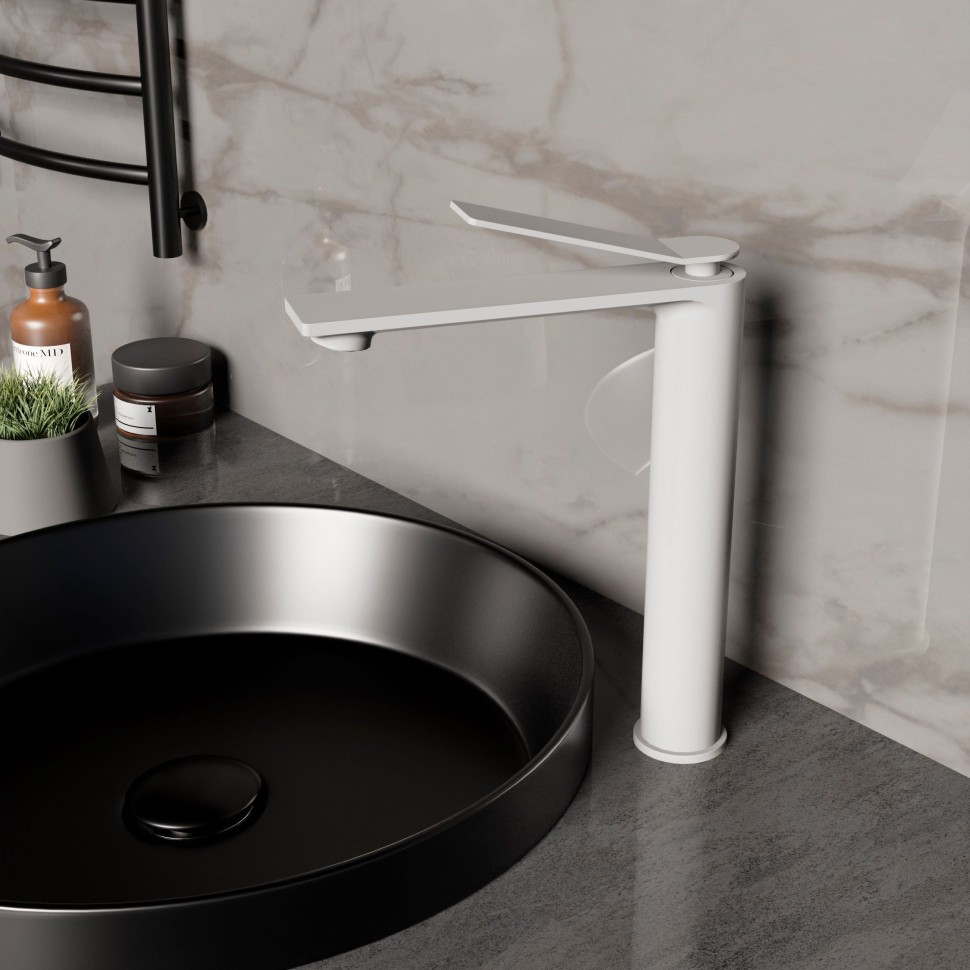 Смеситель для раковины Verse VBF-2VE2MW однорычажный, белый матовый