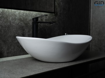 Раковина Gid N9811 51175 накладная белая 61x37x15