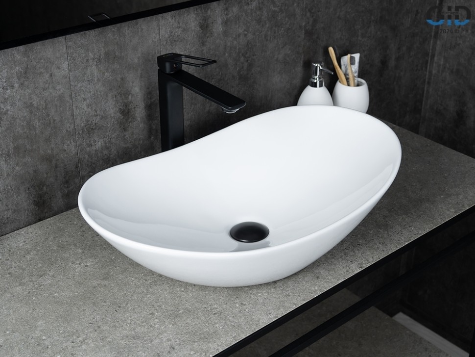 Раковина Gid N9811 51175 накладная белая 61x37x15