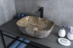 Раковина Gid Mnc333T 54474 накладная под камень глянцевый 46x32.5x13.5