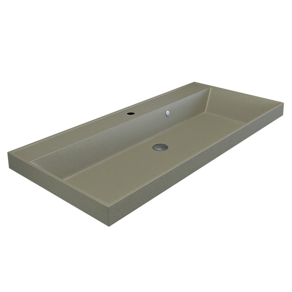 Раковина для ванной 90 см, Uperwood Classic Quartz, кварцевая, бежевая матовая, десерт