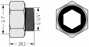 Комплект фитингов прямой (G 1" НГ х G 3/4" НР) / 2 шт.