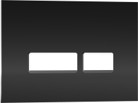 Кнопка смыва IBERICA BLANCA CRYSTAL-R стекло, черный глянцевый (IB.B022.001.001)