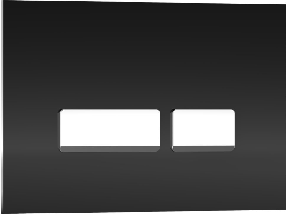 Кнопка смыва IBERICA BLANCA CRYSTAL-R стекло, черный глянцевый (IB.B022.001.001)