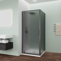 Душевой угол Veconi Ottimo P30SP GR, 900х700х1900 графит брашинг, стекло тонированное матовое