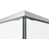 Душевой уголок Ультима (Ultima) VSS-7UL8080CLG, 800*800, брашированное золото, стекло прозрачное