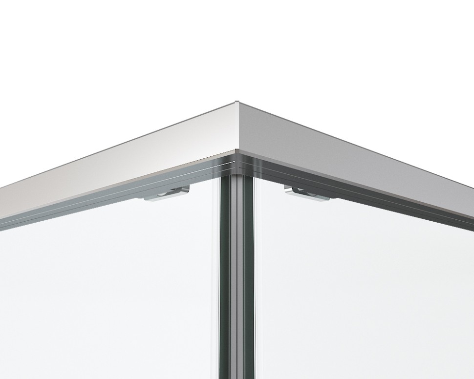 Душевой уголок Ультима (Ultima) VSS-7UL8080CLG, 800*800, брашированное золото, стекло прозрачное