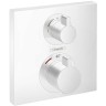 Термостат Hansgrohe Ecostat для душа, 2 источника, внешняя часть, цвет: белый матовый 15714700