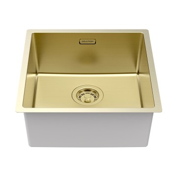 Мойка LASSAN 44 UNI, нерж. сталь, LA44-LG, светлое золото, 440х440мм, Paulmark