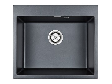 Мойка KANTE 60, IT-GRANIT, PM106052-BLM , черный металлик, 600х520 мм, Paulmark