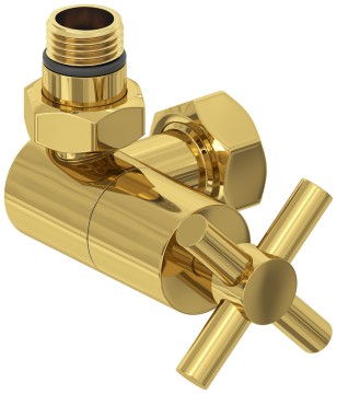Вентиль 3D левый крест (G 1/2" НР х G 3/4" НГ)