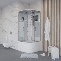 Душевая кабина Niagara Ultra NG-309-01 (100х100х220) высокий поддон(48см),стекло матовое,4 места