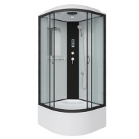 Душевая кабина Niagara Classic NG-6708-14P (90х90х215) высокий поддон(40см),черный,стекло прозрачное,4 места