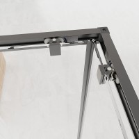 Душевой угол Veconi Evo 300 GR, 1100х800x1950, графит брашинг, прозрачное стекло