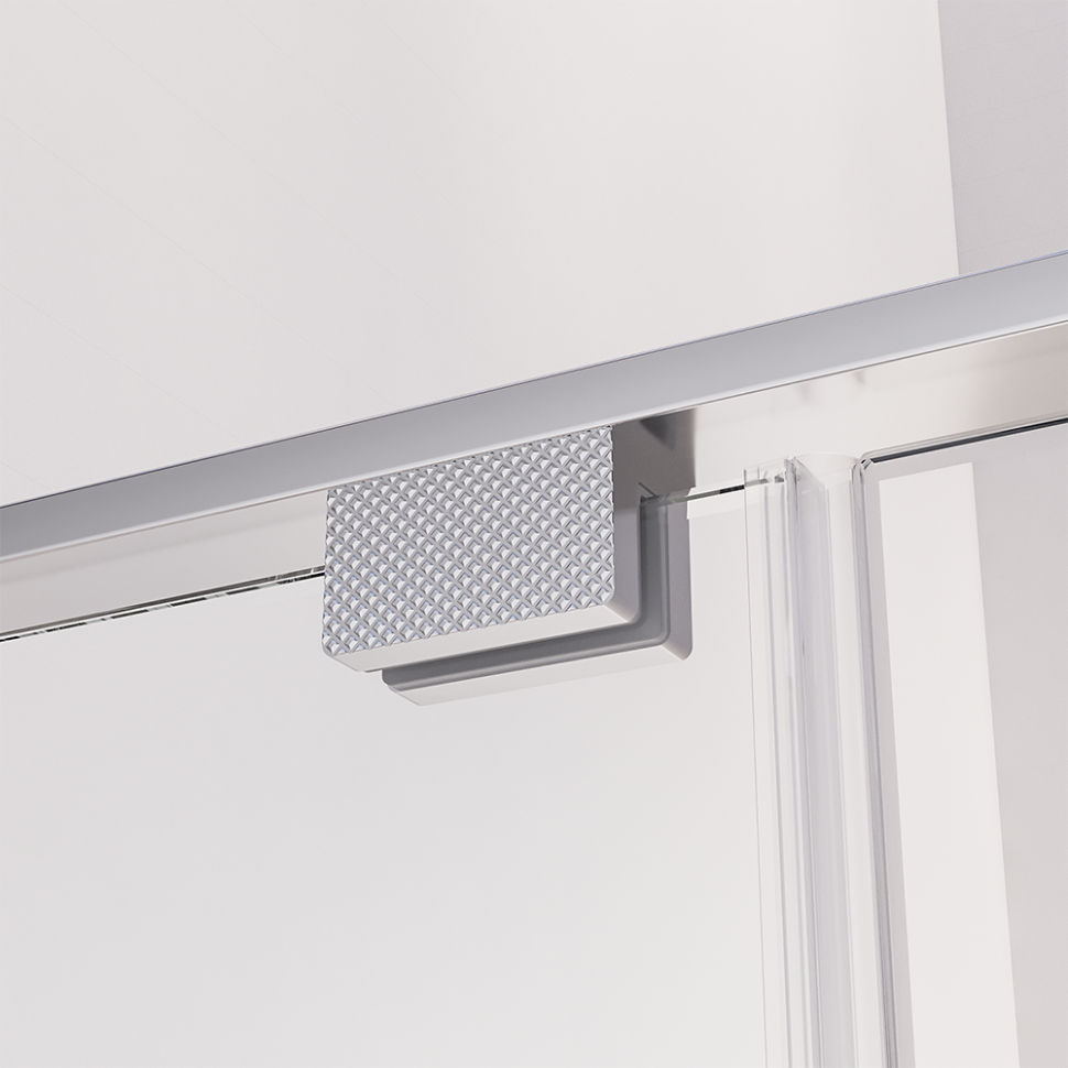 Боковая панель Veconi Premium Alassio SP CH, 900x2000, хром, стекло прозрачное осветленное