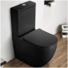 Унитаз Напольный,приставной Ceramalux Rimless с сиденьем и бачком 2166XMB цвет черный