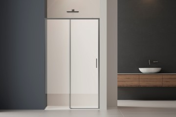 Душевая дверь Софт 2 (Soft 2) VDS-3SO2140CLGM, 1400, вороненая сталь, стекло прозрачное