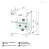 Тумба напольная "МЕРКАДО-60 см" с 2-я ящ. графит матовая (ум. Classica-60)