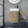 Тумба подвесная SANCOS Mini 355х205х500, с распашной дверцей, внутри 1 полка, дуб чарльстон , арт.MN35ECHR