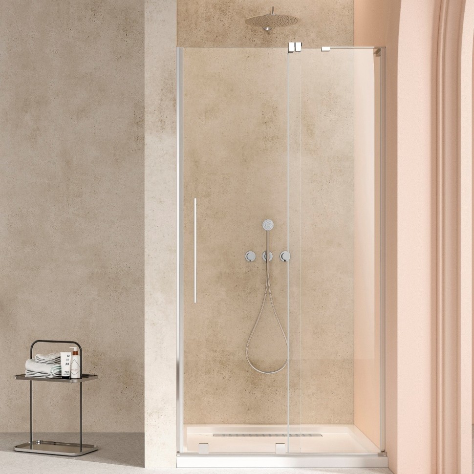 Душевая дверь Волк-Ин (Walk-In) VDS-4WSL120CL-R, 1200, хром, стекло прозрачное, правая