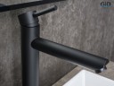 Смеситель высокий для раковины Gid Berlin SS080-BM-D SS080BMD черный матовый