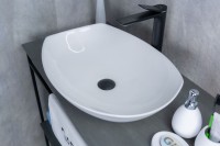 Раковина Gid N9137 51177 накладная белая 56x40x16