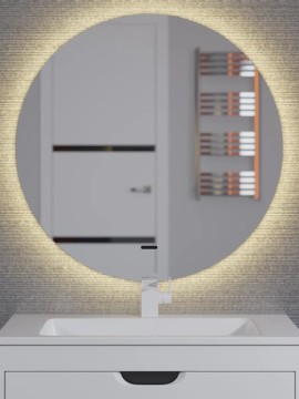 Зеркало для ванной с подсветкой Uperwood Modul 65*65, бесконтактный сенсор, антизапотевание, круглое, теплая подсветка