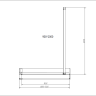 Душевая перегородка Walk-In HR VSW-4HR900CGG, 900*2000, брашированное золото, стекло тонированное
