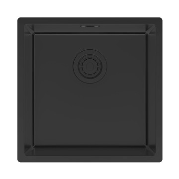 Мойка LASSAN 44 UNI, нерж. сталь, LA44-MBN, матовый черный NANO-PVD, 440х440мм, Paulmark