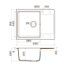 Кухонная мойка Omoikiri Daisen 65T-BL Tetogranit/черный