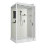Душевая кабина Niagara Standart ST120/90/15Q (120х90х215) прямоугольник,поддон 15см,распашная,проф.белый,3 места