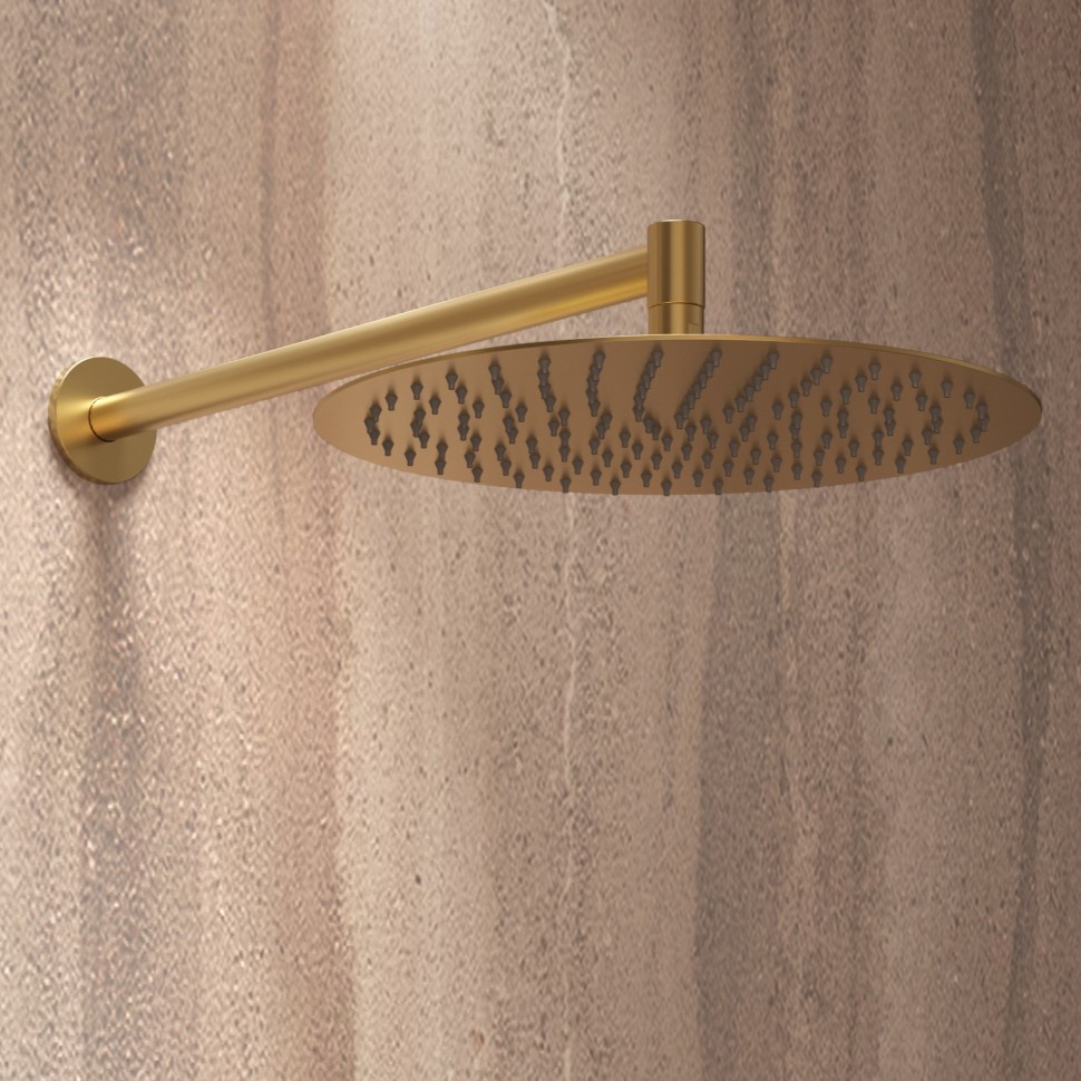 Душевой комплект Аура (Aura) VSFW-6AU1BG встраиваемый, 2 режима, 30см S304 верх душ, браш.золото
