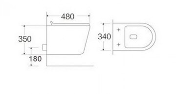 Унитаз подвесной CeramaLux 2615E