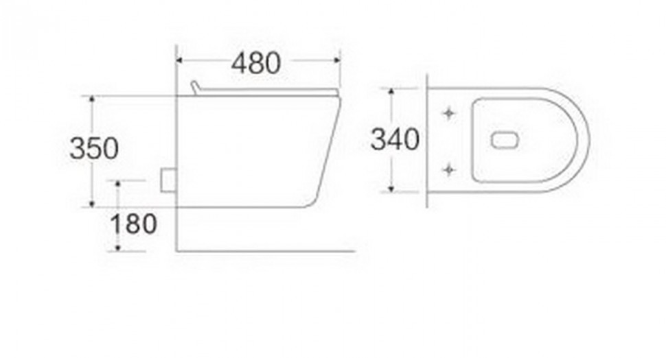 Унитаз подвесной CeramaLux 2615E