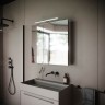 Зеркальный шкаф для ванной комнаты SANCOS Hilton 800x148х740 мм, с LED подсветкой,арт. Z800