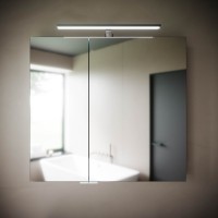 Зеркальный шкаф для ванной комнаты SANCOS Hilton 800x148х740 мм, с LED подсветкой,арт. Z800