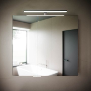 Зеркальный шкаф для ванной комнаты SANCOS Hilton 800x148х740 мм, с LED подсветкой,арт. Z800