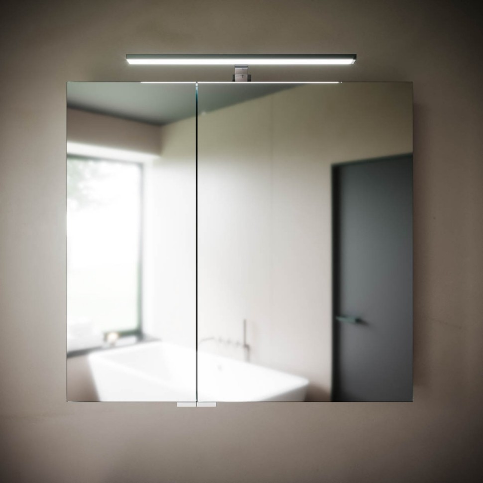 Зеркальный шкаф для ванной комнаты SANCOS Hilton 800x148х740 мм, с LED подсветкой,арт. Z800