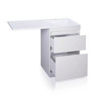 Тумба напольная STYLELINE "Даллас 120", Люкс белая, PLUS с раковиной ESTETUS Даллас 1200*480 левый