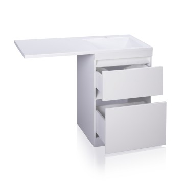Тумба напольная STYLELINE "Даллас 120", Люкс белая, PLUS с раковиной ESTETUS Даллас 1200*480 левый