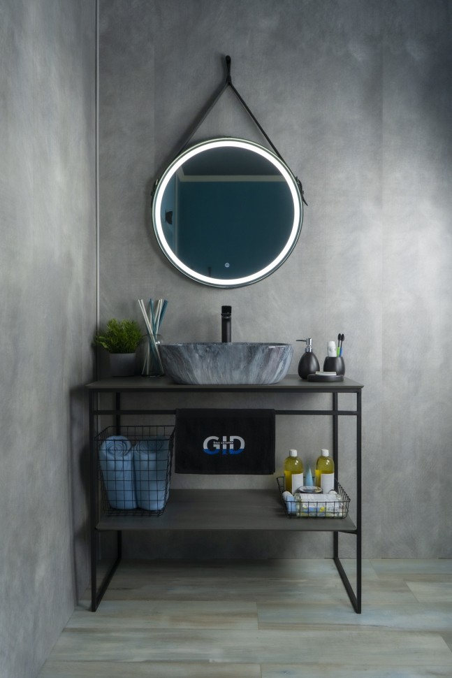 Раковина Gid K397G124 54401 накладная под камень глянцевая 50x40x14