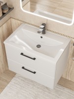 Раковина для ванной Uperwood Foster 70 см, белая глянцевая