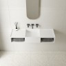 Раковина из искусственного камня Vincea VWB-6S212MW, 1200*400*200, подвесная, цвет белый матовый